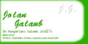 jolan galamb business card